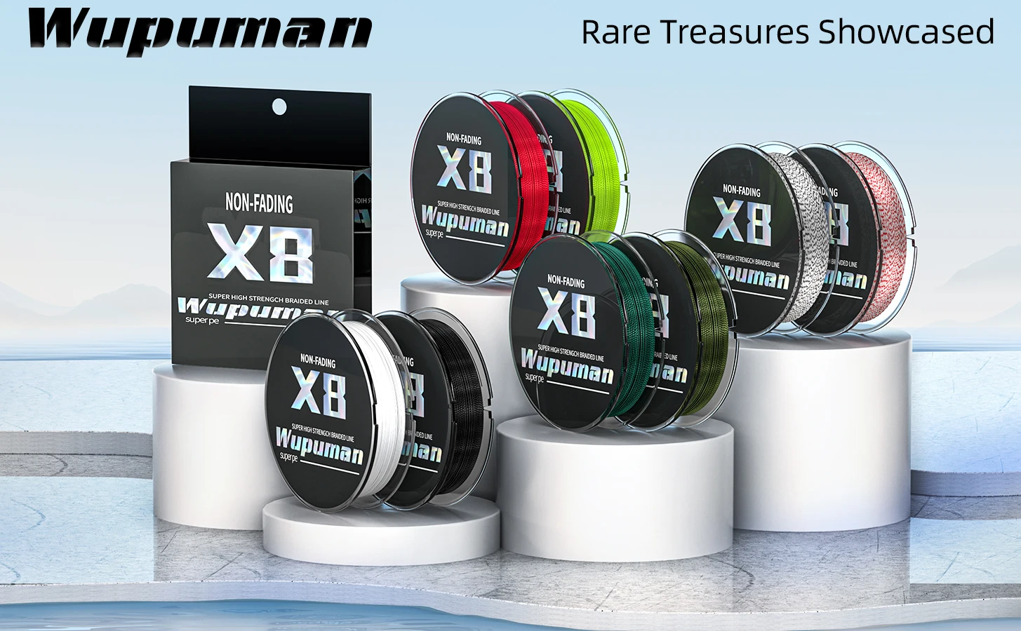 

Wupuman 8 Strands Fishing Line braided 150M 300M PE ice Fishing super Strong 6-300LBS Multifilament Durable Carp Line