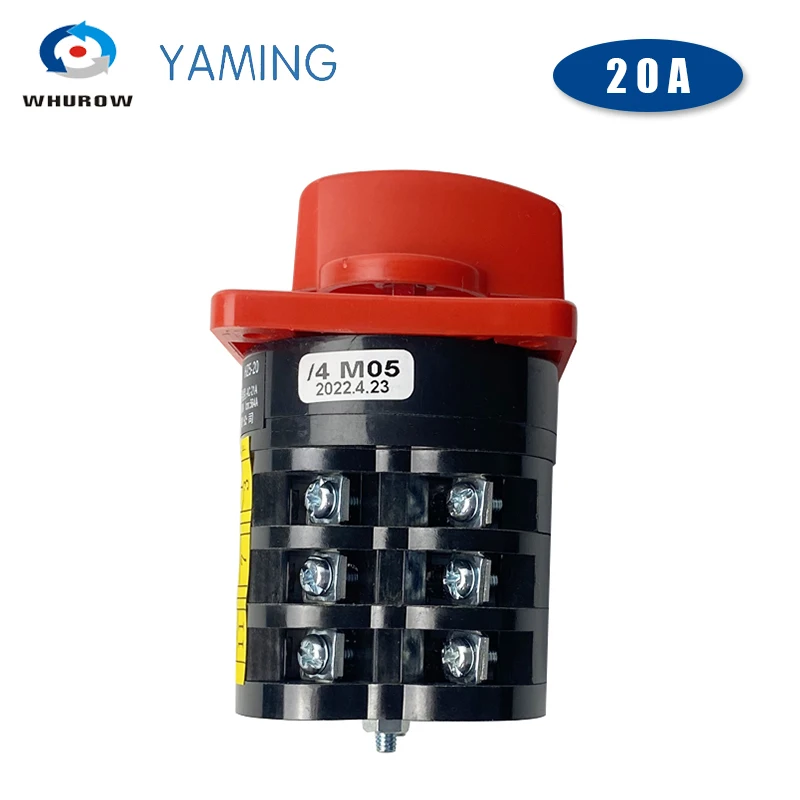 HZ5-20/4 M05 Combination Changeover Rotary Cam Switch 3 Poles 3 Positions Selectorized Sliver Contacts 20A 4kw