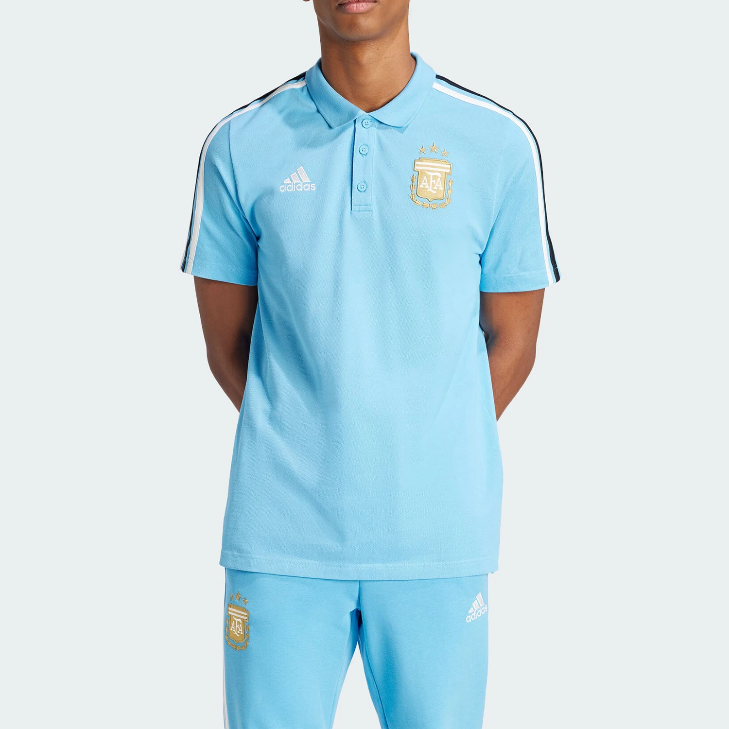 

Adidas Official Authentic Argentina Men's Football Sport Polo Shirt IU2140