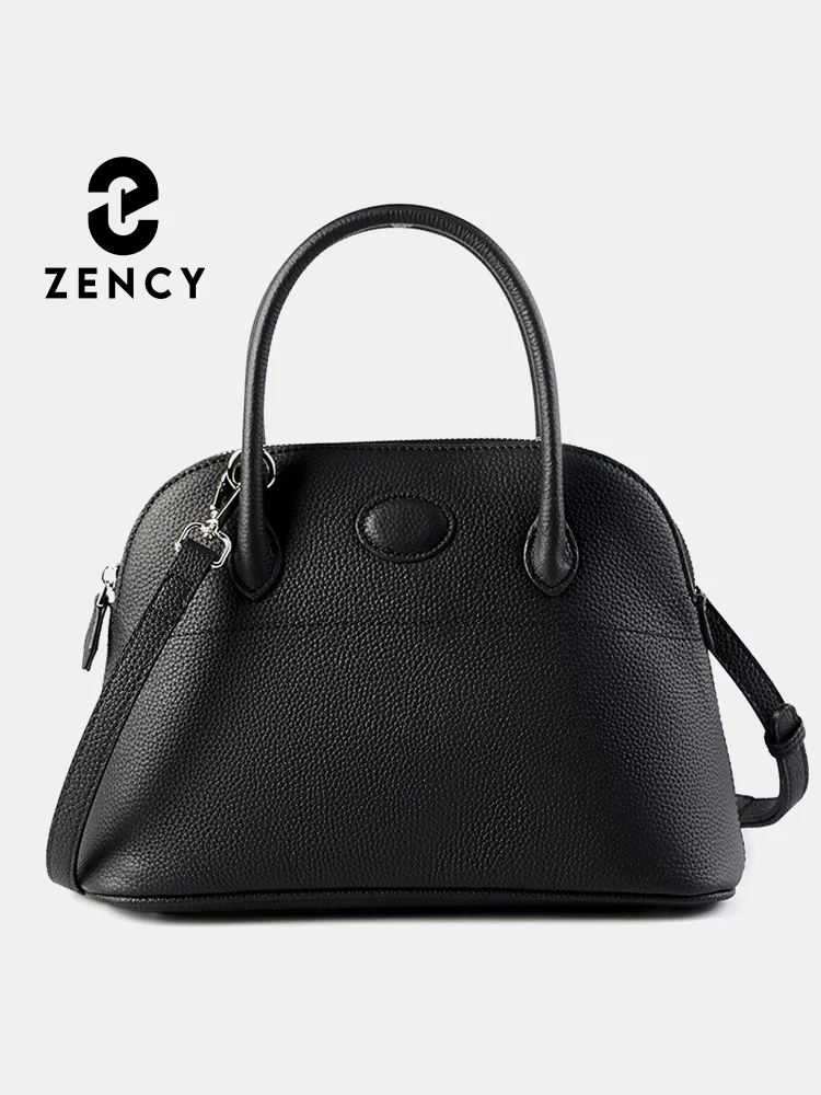 

Zency Genuine Leather Handbag Women Vintage Shoulder Bag Casual Crossbody Shopper Tote Cowhide Shell Bag Top Handle Bag For Work