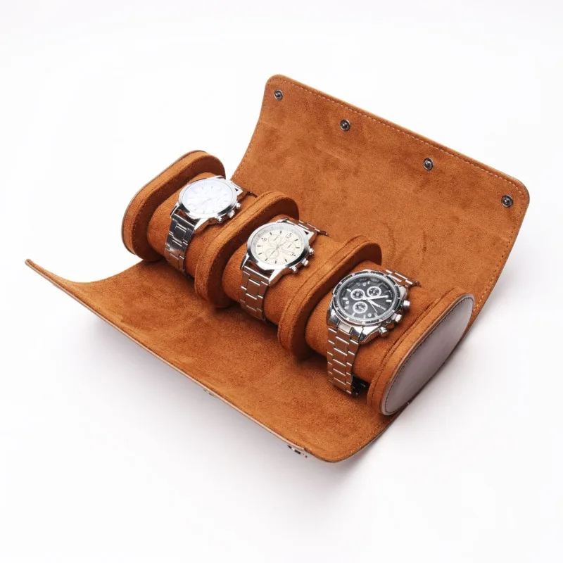 PU Leather Watch Organizer Boxes Portable Travel Watches Storage Accessories for Men Mechanical Wrist Timepiece Organizer Box