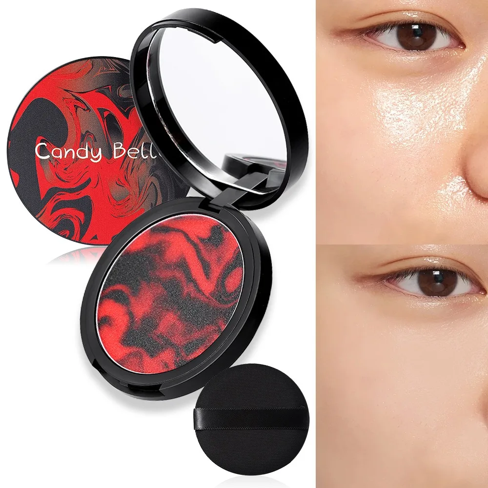 Candy Bella Delicate Smooth Two-Color Compact Powder Lightweight Natural Makeup Setting Powder Portable Beauty Aesthetic Tool