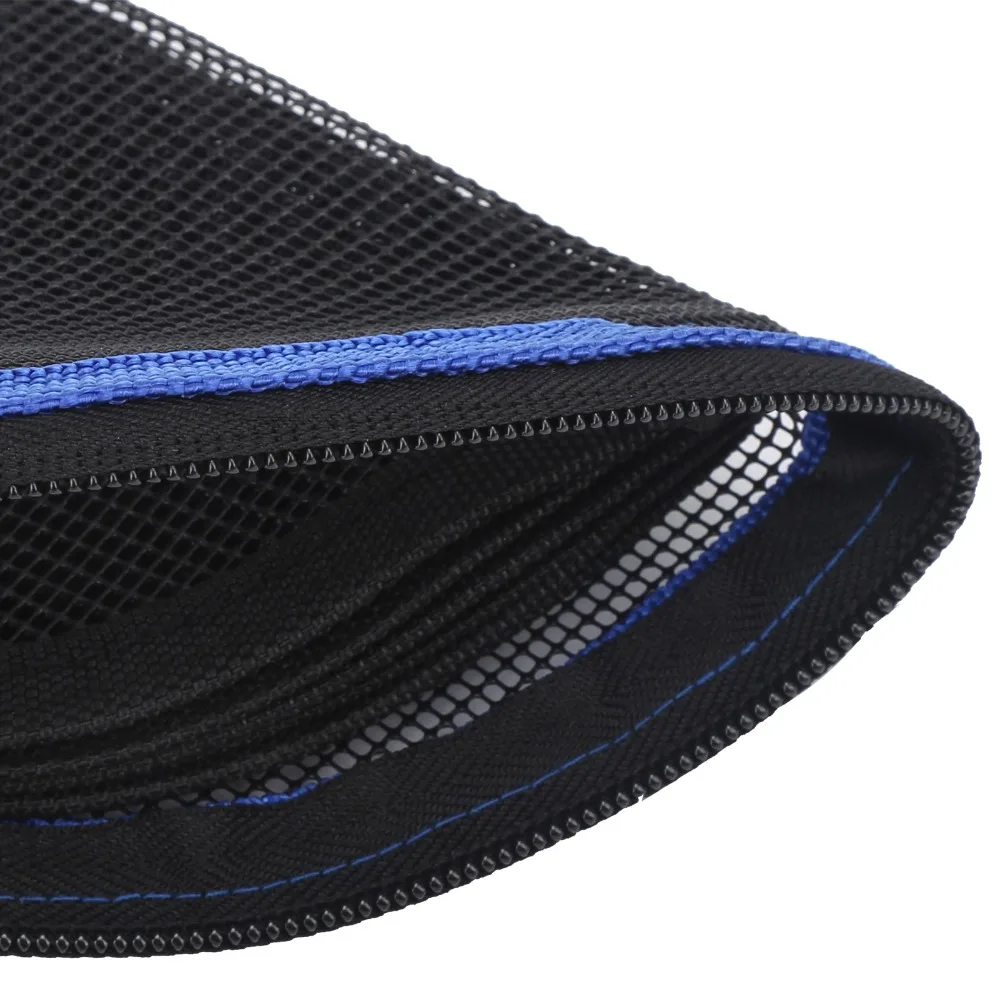 7 Slots Fishing Line Storage Wallet Nylon Material Zippered Closure Fishing Line Packet Wallet Mesh Structure Lightweight Design