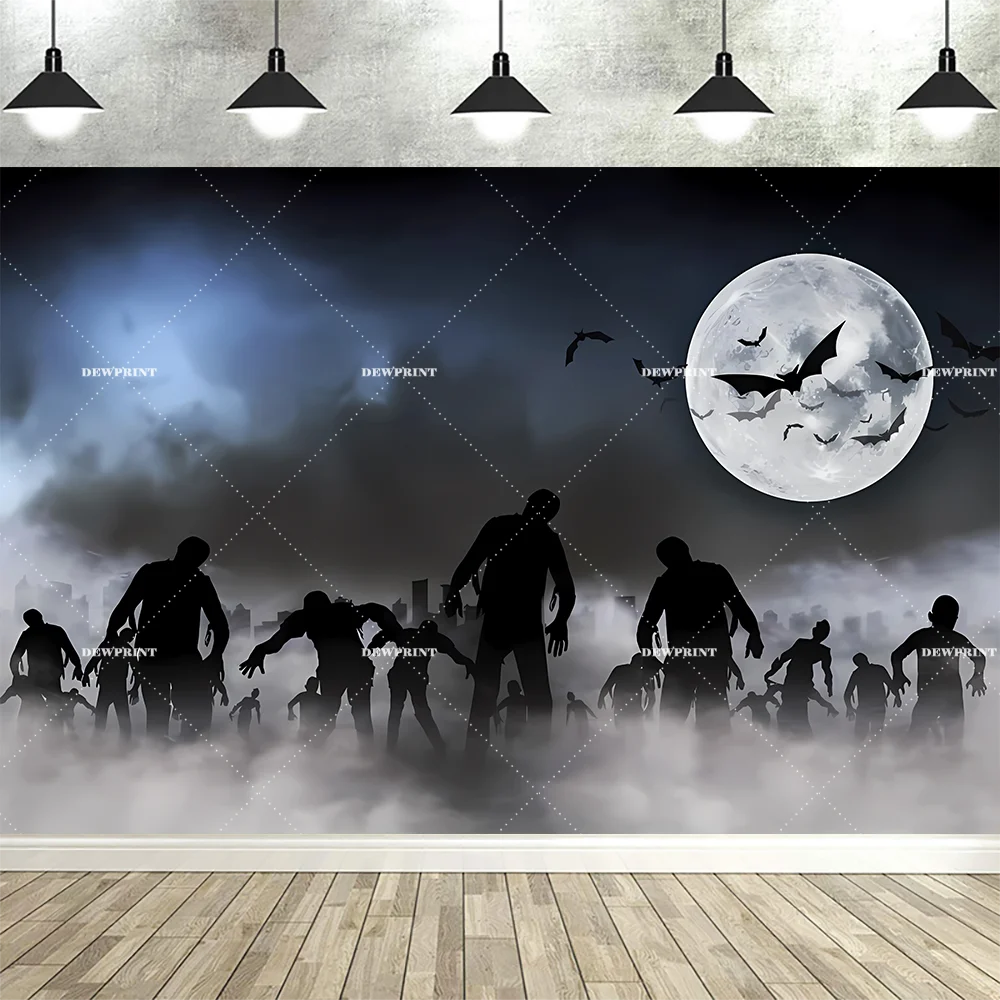 Halloween Party Background for Photography Ghost Shadow Terror Zombie Scene Shoot Photographic Backdrop Photocall Photo Studio #2