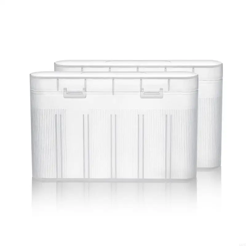 Caixa de armazenamento de bateria semitransparente com 1 slot/6 espaços para baterias aaa/aa/18650, suporte de bateria portátil, organizador