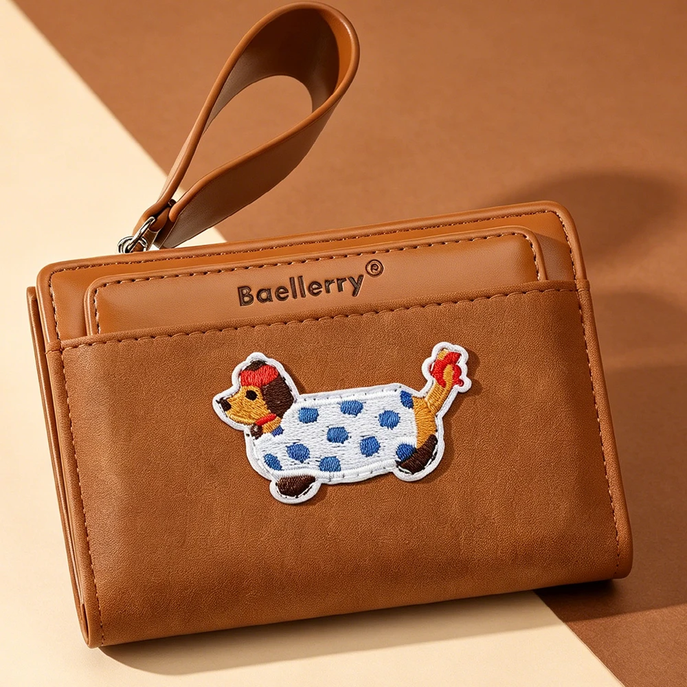 New Women Short Wallet High Quality Zipper Card Holder Small Female Coin Bag Simple Cute Cartoon Pattern Purse for Girls