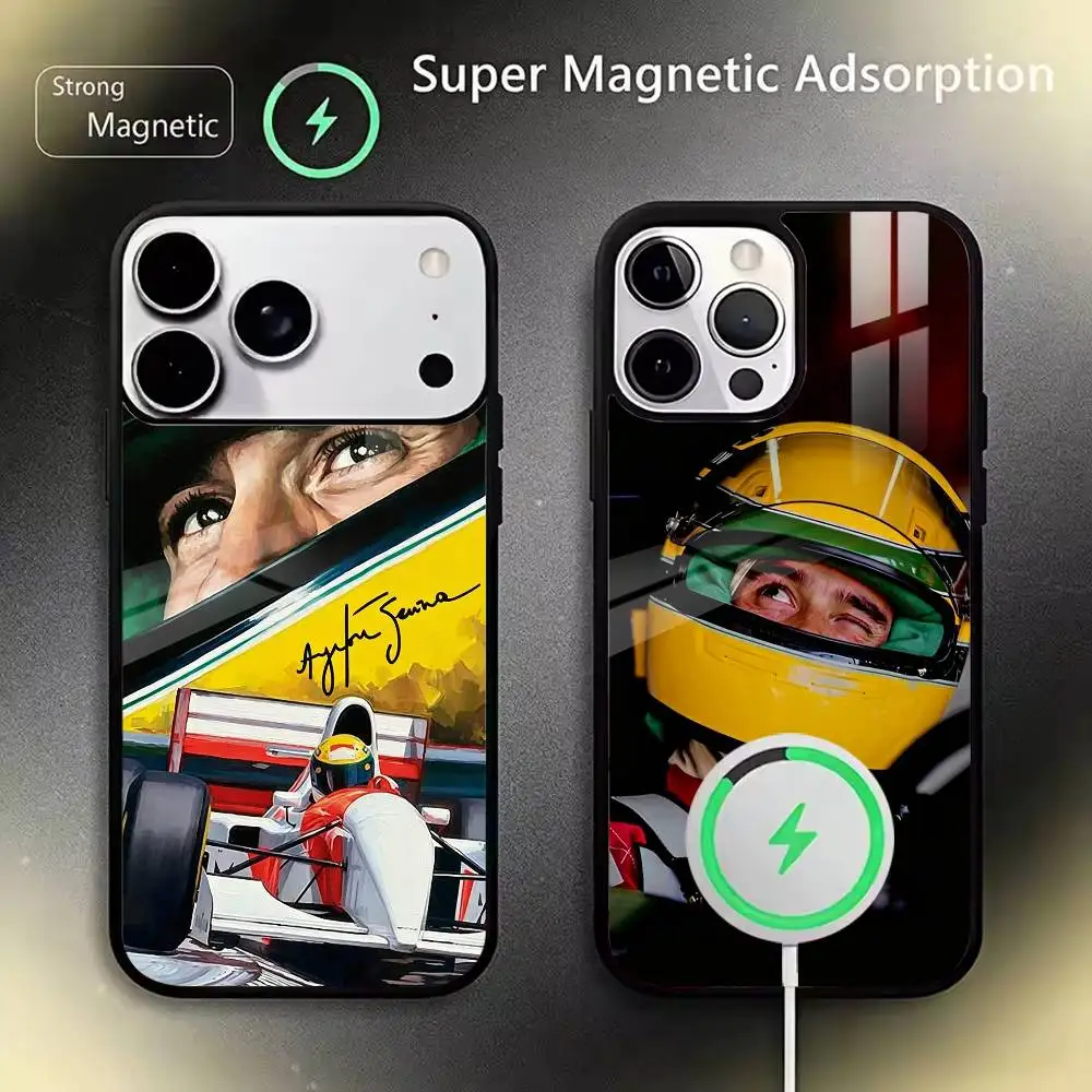 クールなh-ayrton-senna-s-iphone17-16-15-14-13-12-11-plus-pro-max-plus用ワイヤレス充電対応スマホケース