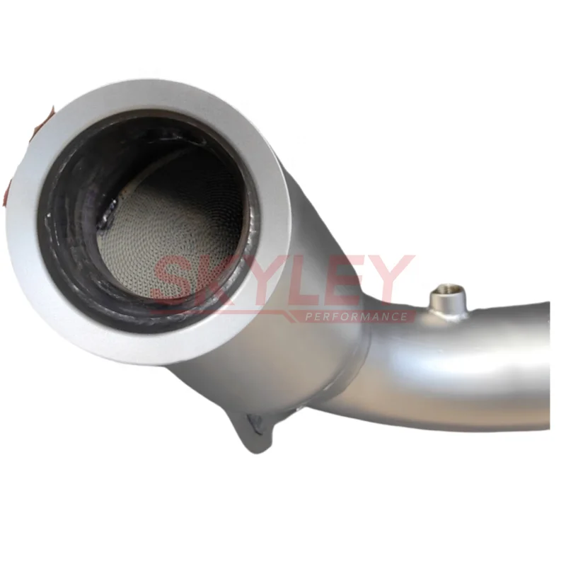 Picture 3: Exhaust Down Pipes for -C63/c63s W205 M177 4.0tt 2015- High Flow Sport Cat Downpipe