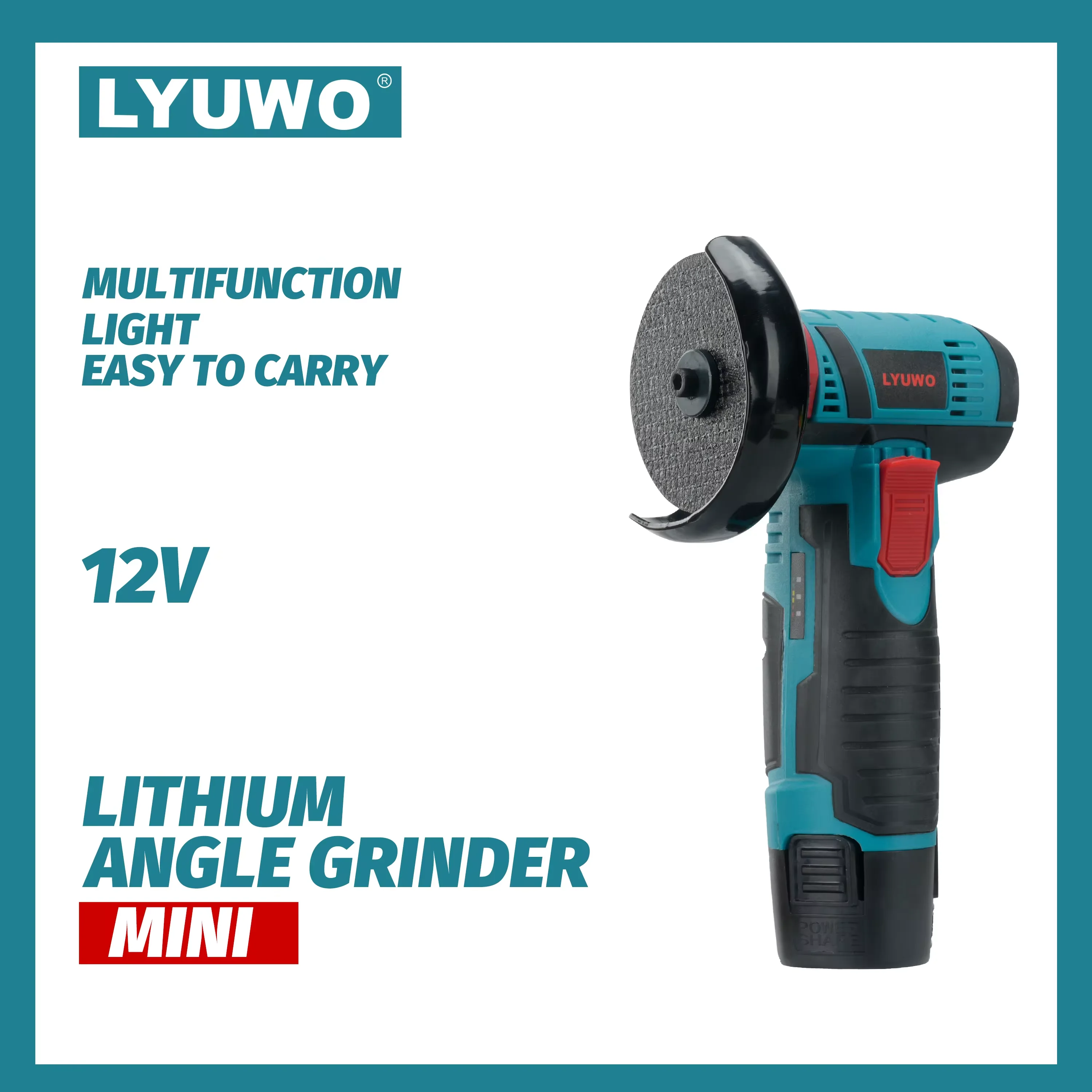 LYUWO Mini Angle Grinder Mini Household Rechargeable Cutting Machine Polishing Machine Electric Hand Grinder Polishing Machine