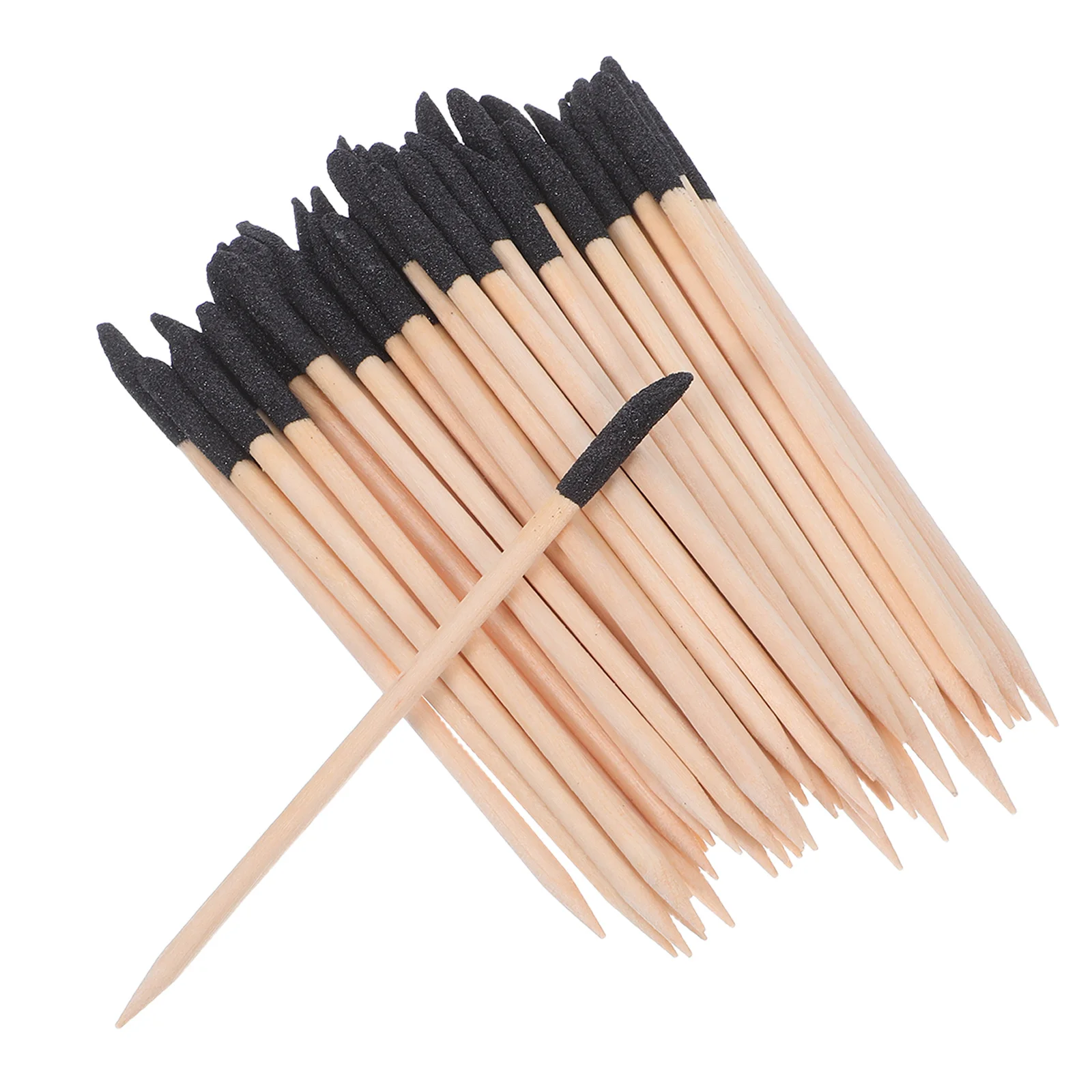 100 pièces bâtons de Nail Art double face poussoir à cuticules en bois fournitures de manucure professionnelles outils de ponçage portables bâtons de ponçage