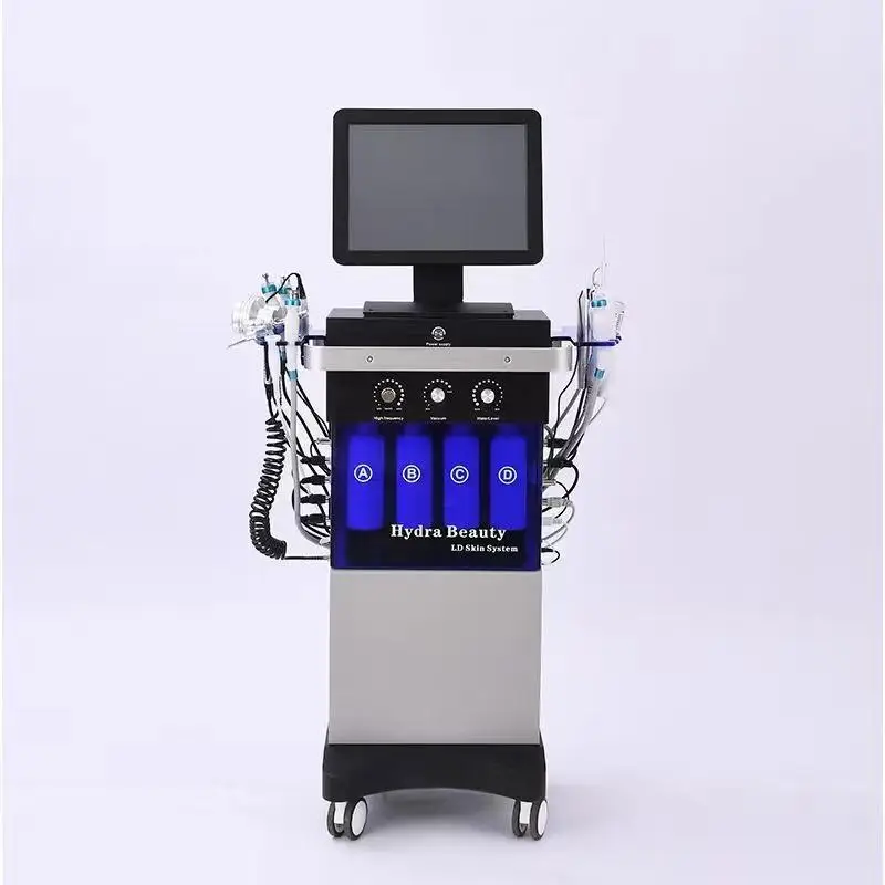 14 in 1 Hydro Oxygen Jet Facial Microdermabrasion Vertical Machine Aqua Hydra Dermabrasion Facial Machine for Water Spa