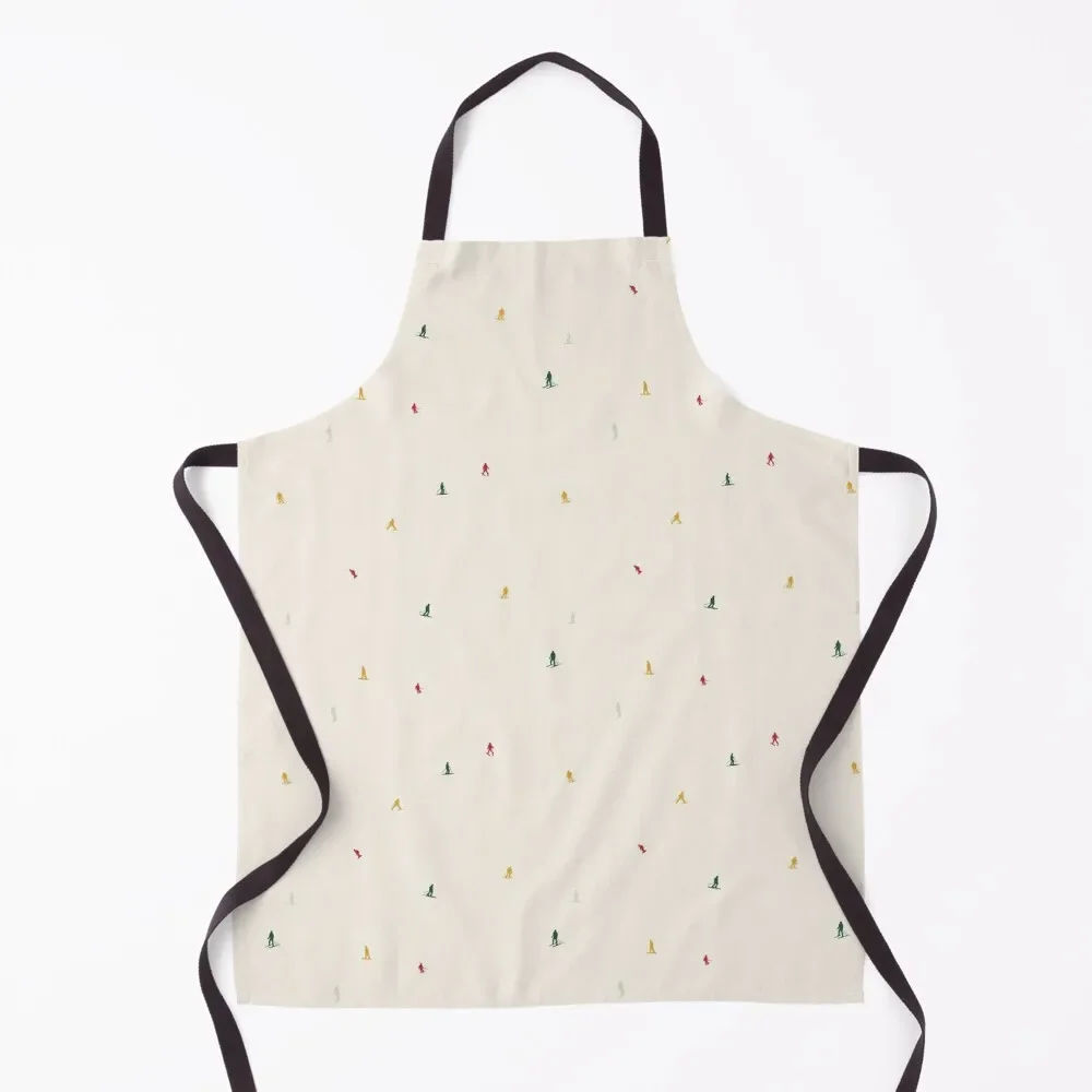

Bright Tiny Skiers Apron Women Kitchen Restaurant Women's Kitchen work ladies Apron