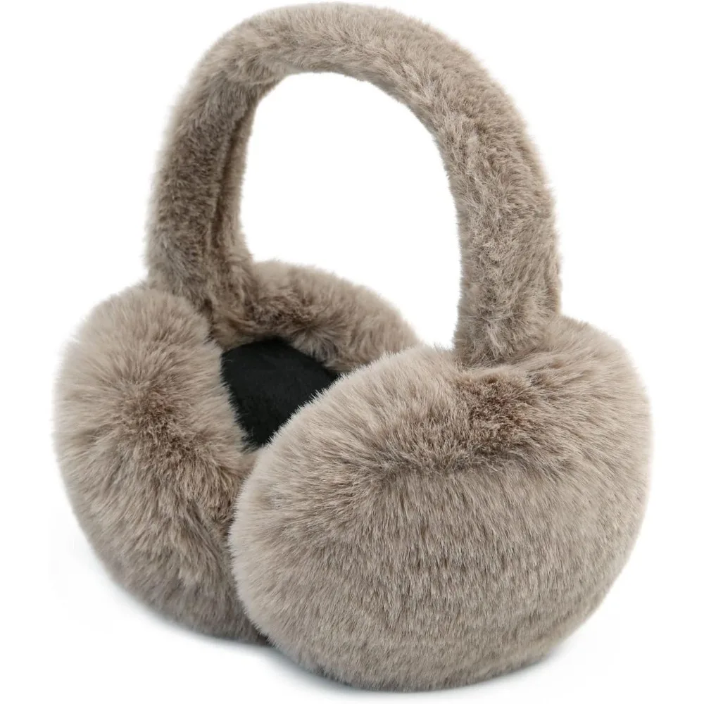 折りたたみ式イヤーマフ 女性用 寒さ対策 ふわふわイヤーマフ 冬用 暖かいヘッドバンド 可愛い ゆったりイヤーウォーマー