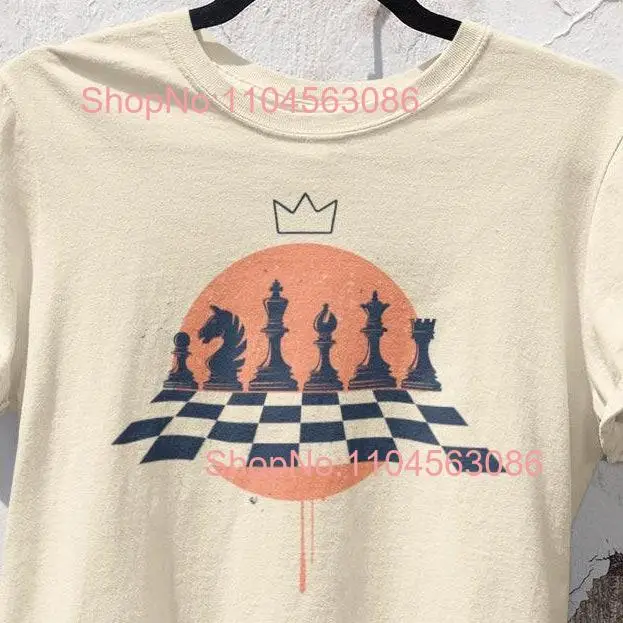 Retro Chess SeT T Shirt Vintage Super Soft Comfort Colors Player Washed OuT long or short sleeves