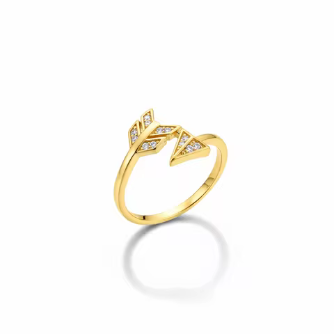 Anel Flecha de Luz DDK - Folheado a Ouro 18K | 119396 | Tamanho 17