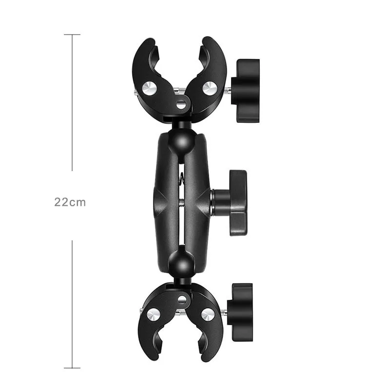 دراجة نارية قوس مشبك مزدوج ، Insta360 ، One X2 ، X3 ، GoPro 12 ، SJCAM عصا سيلفي ، جبل Monopod ، حامل المقود