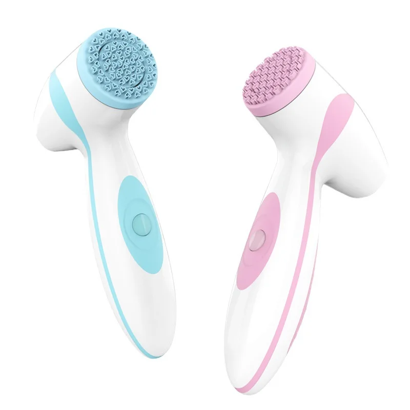 Facial SPA Facial Cleanser Electric Two-way Rotating Heart Motor Silicone Cleansing Brush Rechargeable Cleansing Massage Face Wa