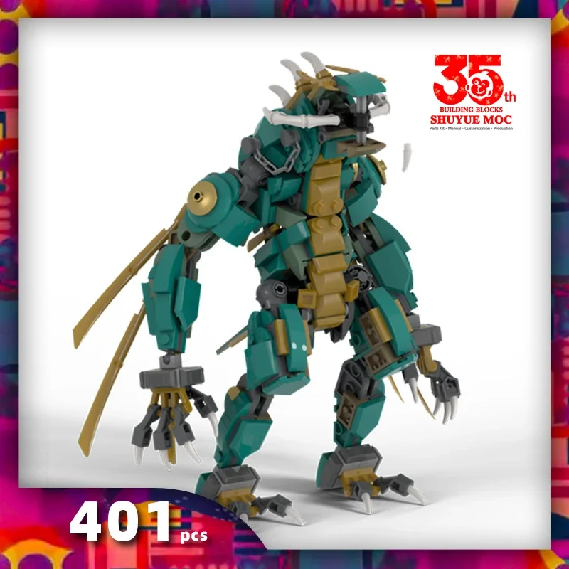 symoc Lizard Gift Ninja New Fighter dragon Mech Super Armor Robot Figures Building Blocks Kit Brick Classic Movie Model Kids Toy