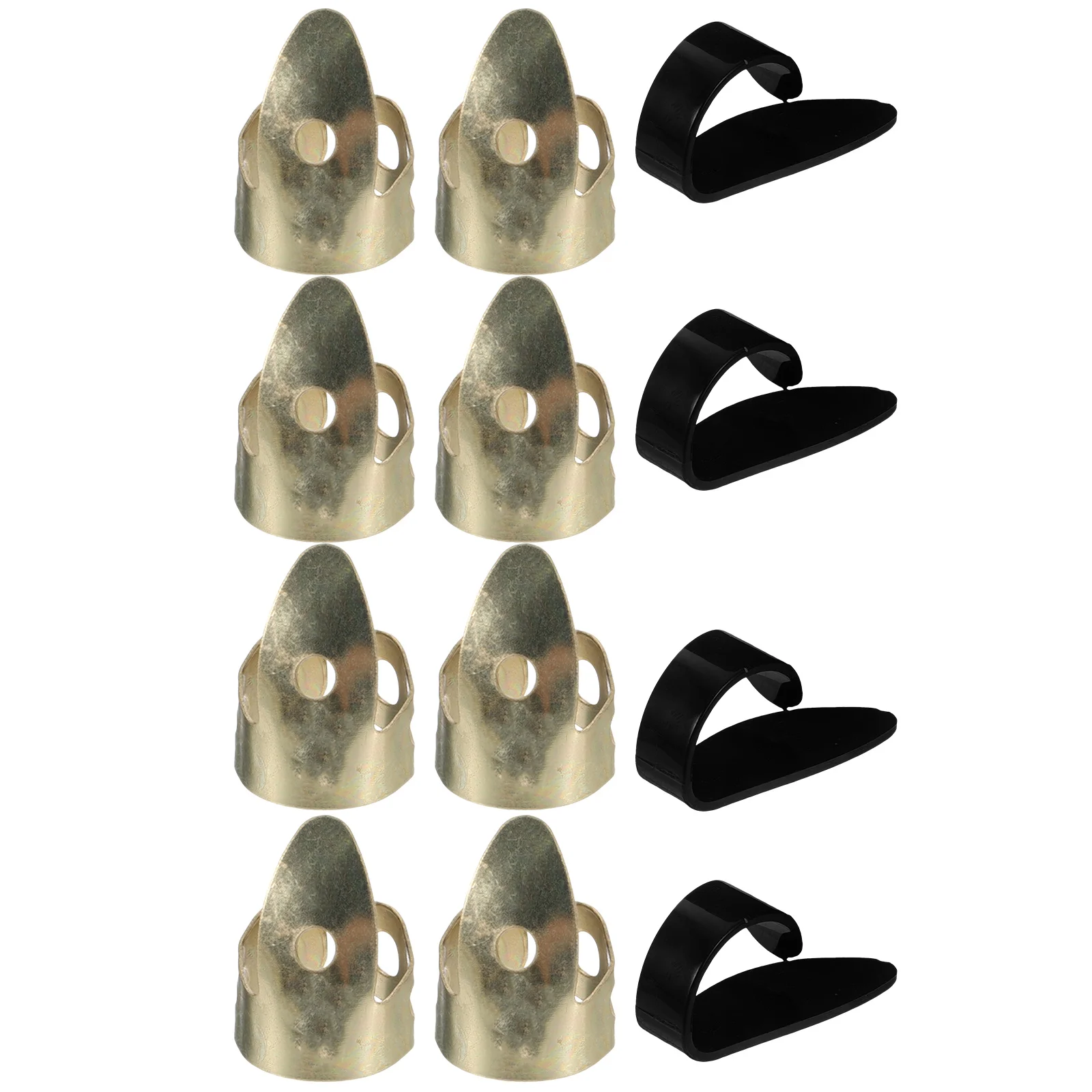 

12pcs Metal Guitar Finger Reusable Thumb Picks Thick Durable Accessories For Electric Acoustic Bass Ukulele Bulk Comfortable