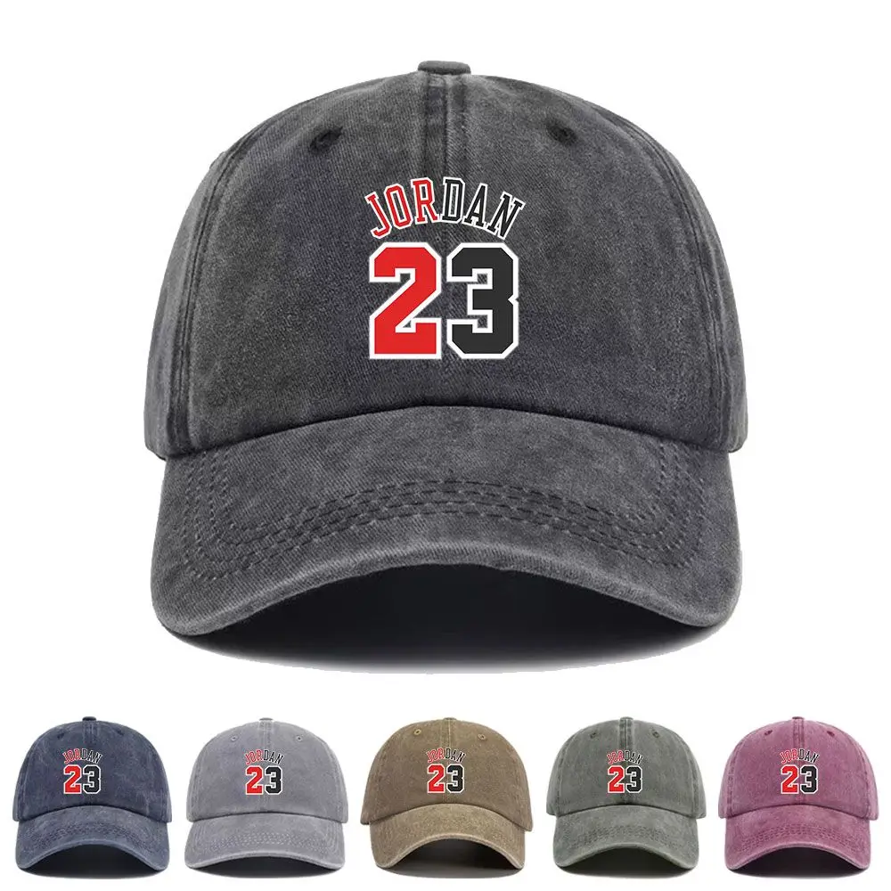 Vintage Washed Baseball Cap Star Goat #23 Fans Jordan Print Graphic Unisex Streetwear Casual Trucker Style Summer Cotton Sun Hat
