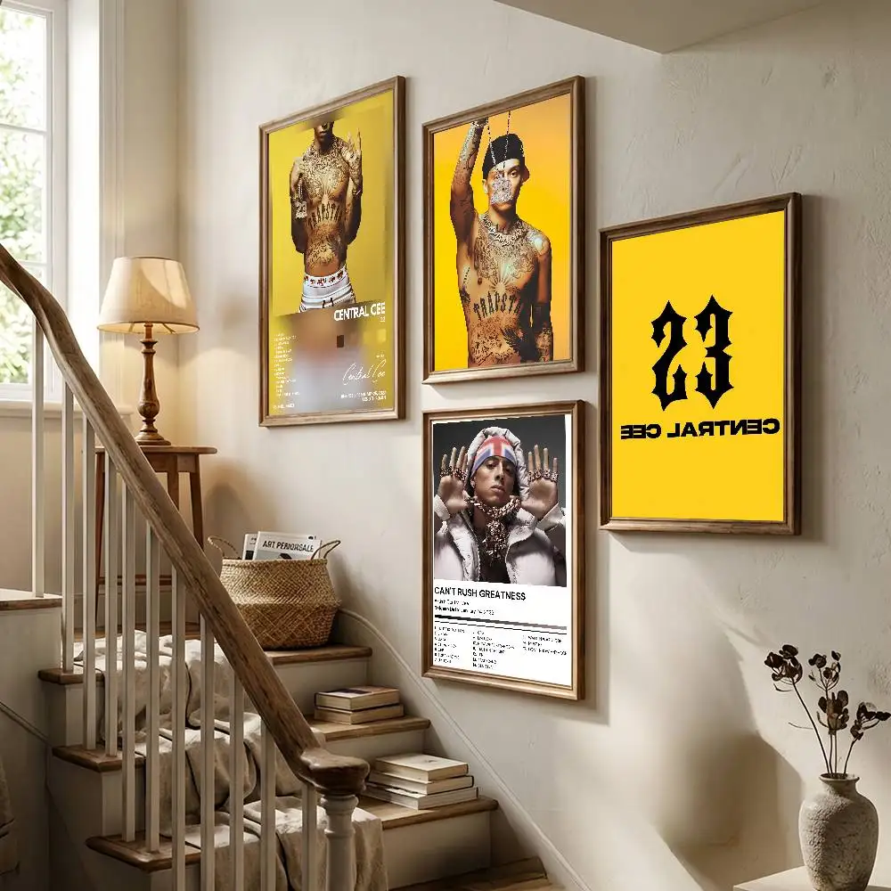 Rapper Central C-Cee can't rush greatness Poster For Bedroom Gamer Room Decor Restaurant Wall Trendy Aesthetic Gift