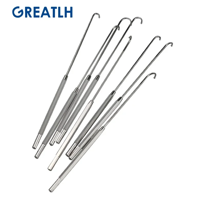 200mm Veterinary Instruments Spay Snook Hook Animal Ovaries Removal Hook Vet Snook Ovariectomy Hook Medical Pet Tools