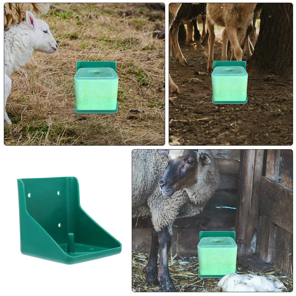 

2Pcs Livestock Salt Feeder Box Heavy Duty Salt Brick Holder for Cattle Sheep Farm Animal Nutrition Lick Block Dispensing