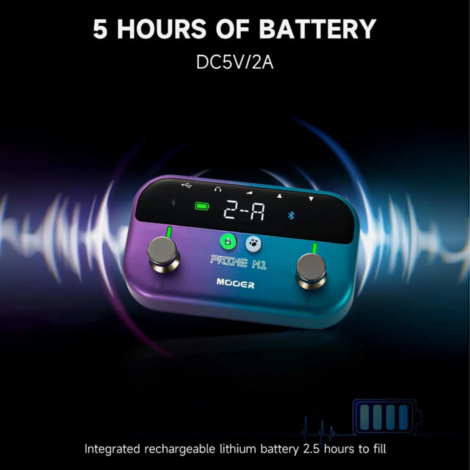 Mooer M1 Solo Performer's Toolkit One-Man Band Pedal- Guitar/bass Fx + Drum Machine + Synced Looper، تطبيق Bluetooth #1