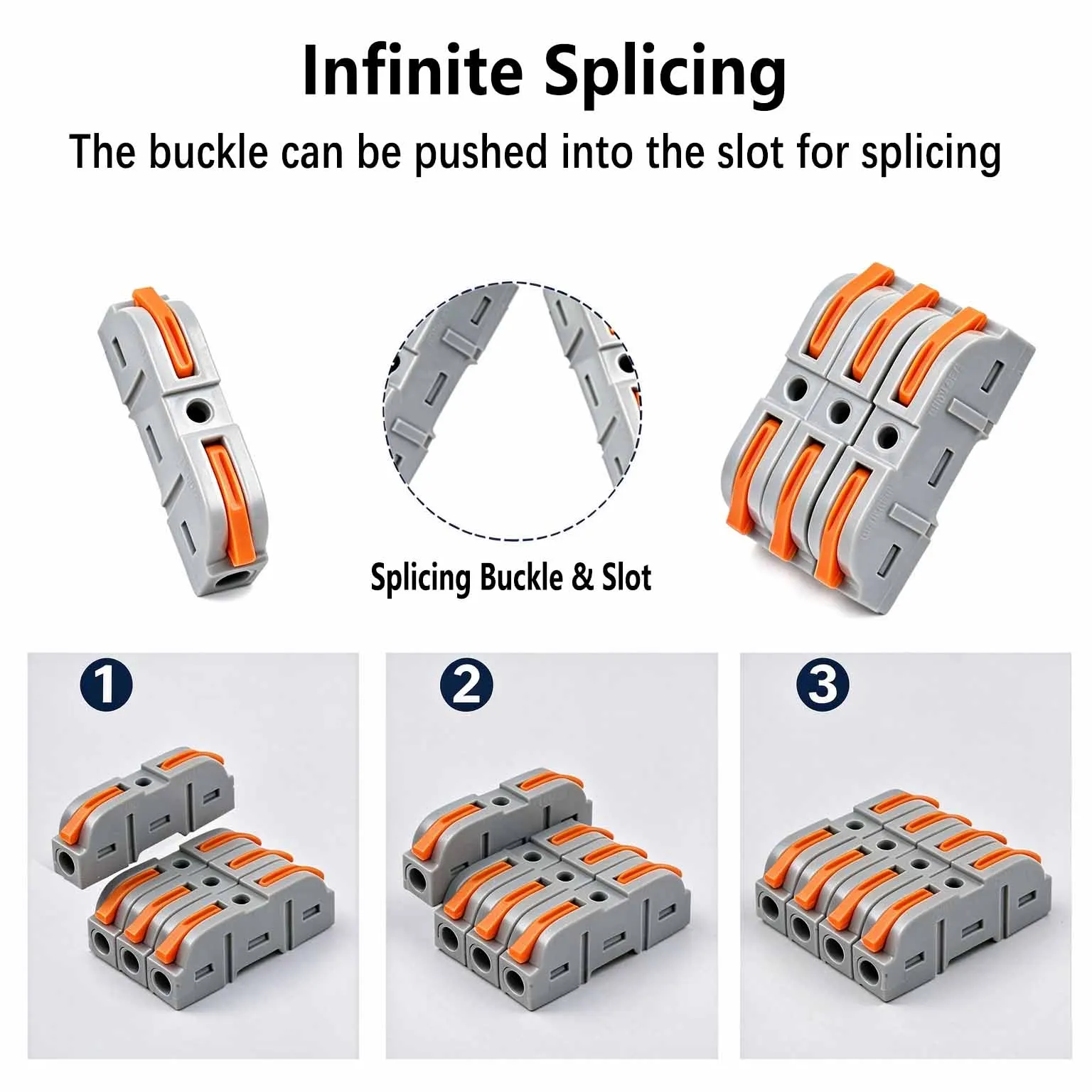 Universal Lever-Type Cable Connectors,Reusable 1-to-1 Quick Wire Terminals,1Pin 32A AWG28-12 0.08-4mm2 Connectors20/30/50/100Pcs
