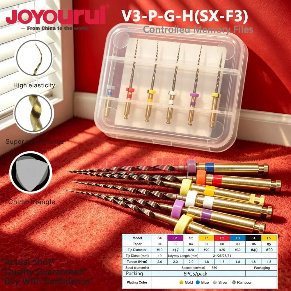 SX-F3 Dental Root Canal File Heat-Activated Rotary F4 Thermally Activated Nickel-Titanium Tooth Pulp Niti Endo Files Odontologia