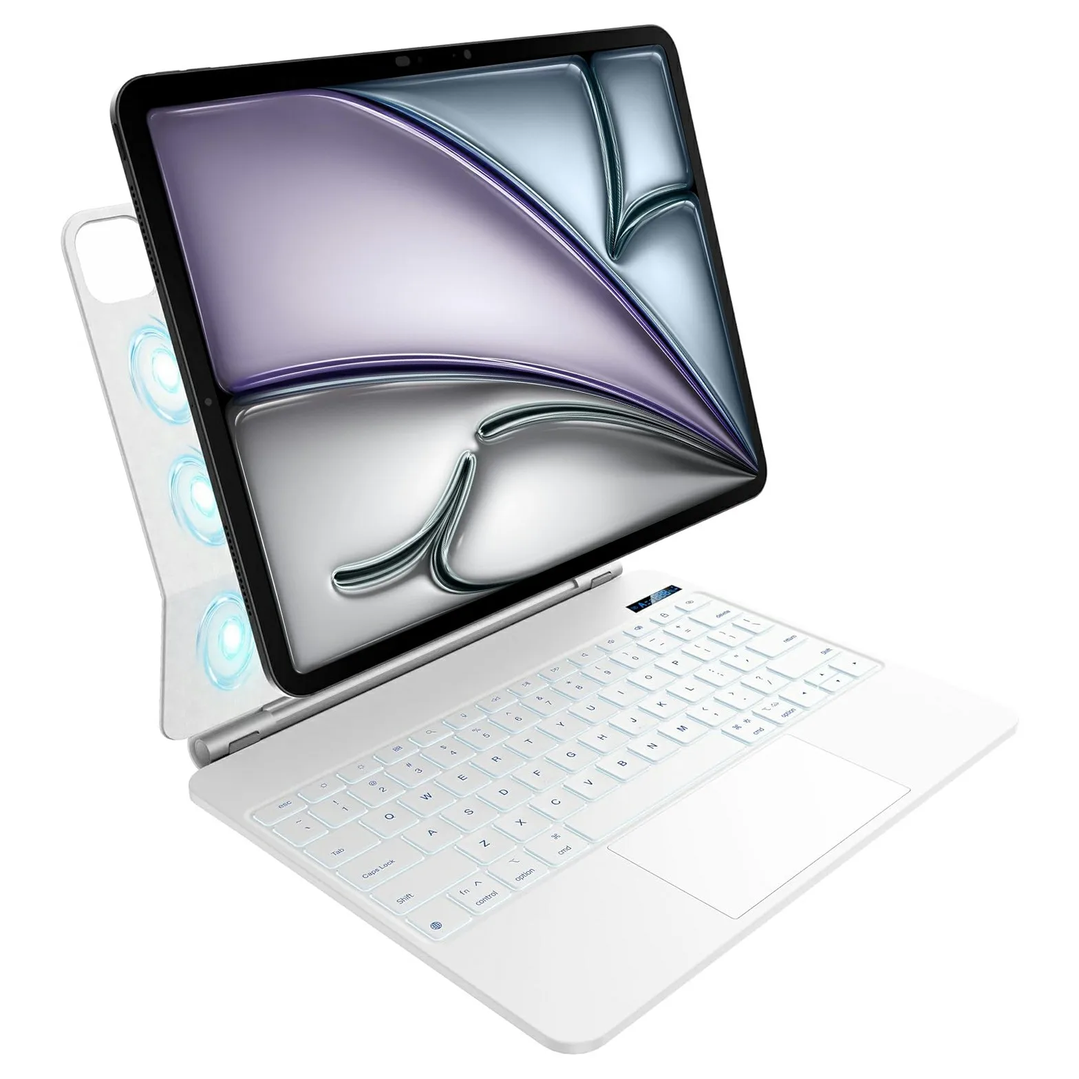 

Плавающий магнитный чехол с клавиатурой для iPad Air 13 (2024) / iPad Pro 12,9 (2022) / (2021) / (2020) Bluetooth-совместимая клавиатура