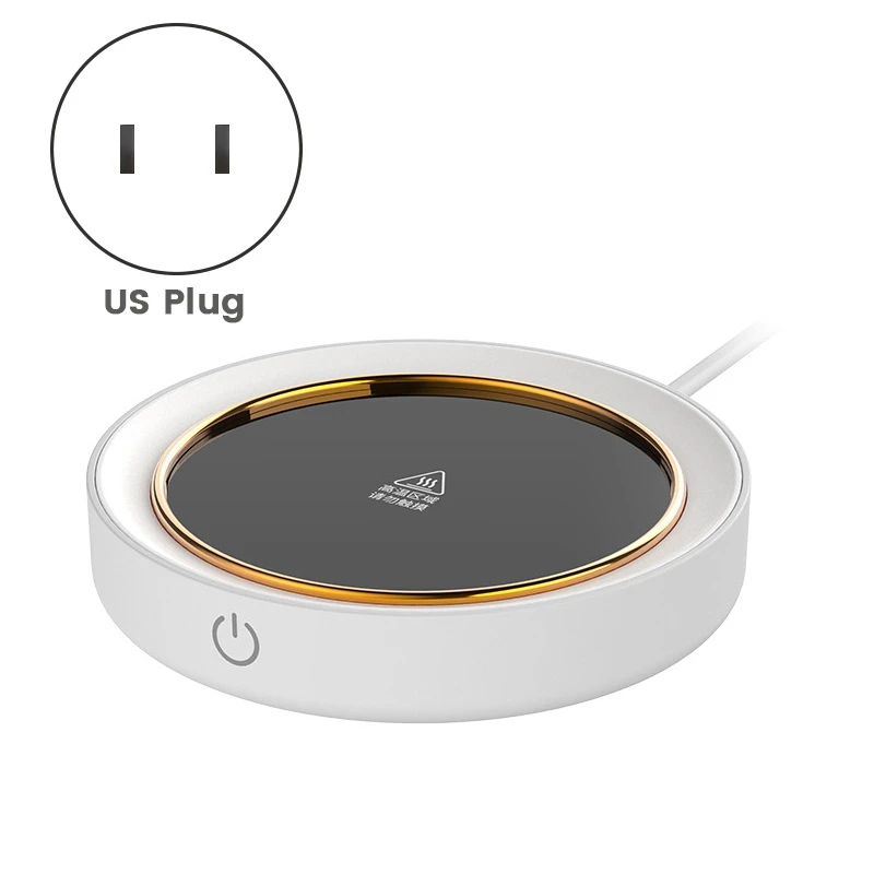 Mug Warmer For Coffee And Tea, For Desk, With Auto Shut Off, Warmer Plate With Nightlight Ring Glows US Plug