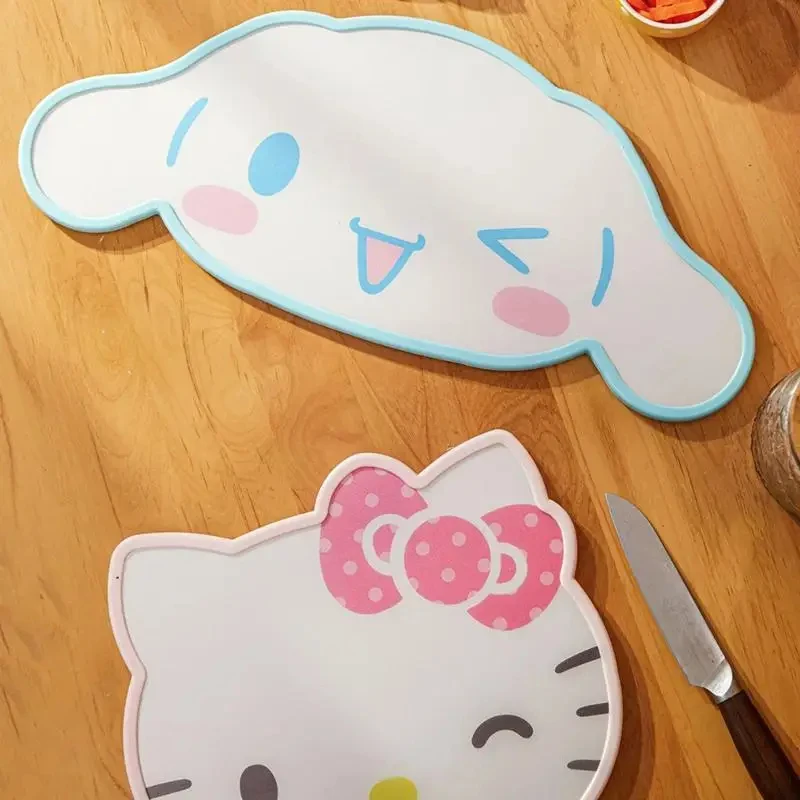 Kawaii Sanrio Hello Kitty Kuromi moja melodia kuchenna deska do krojenia figurka Anime deska do krojenia łatwa do czyszczenia przybory kuchenne