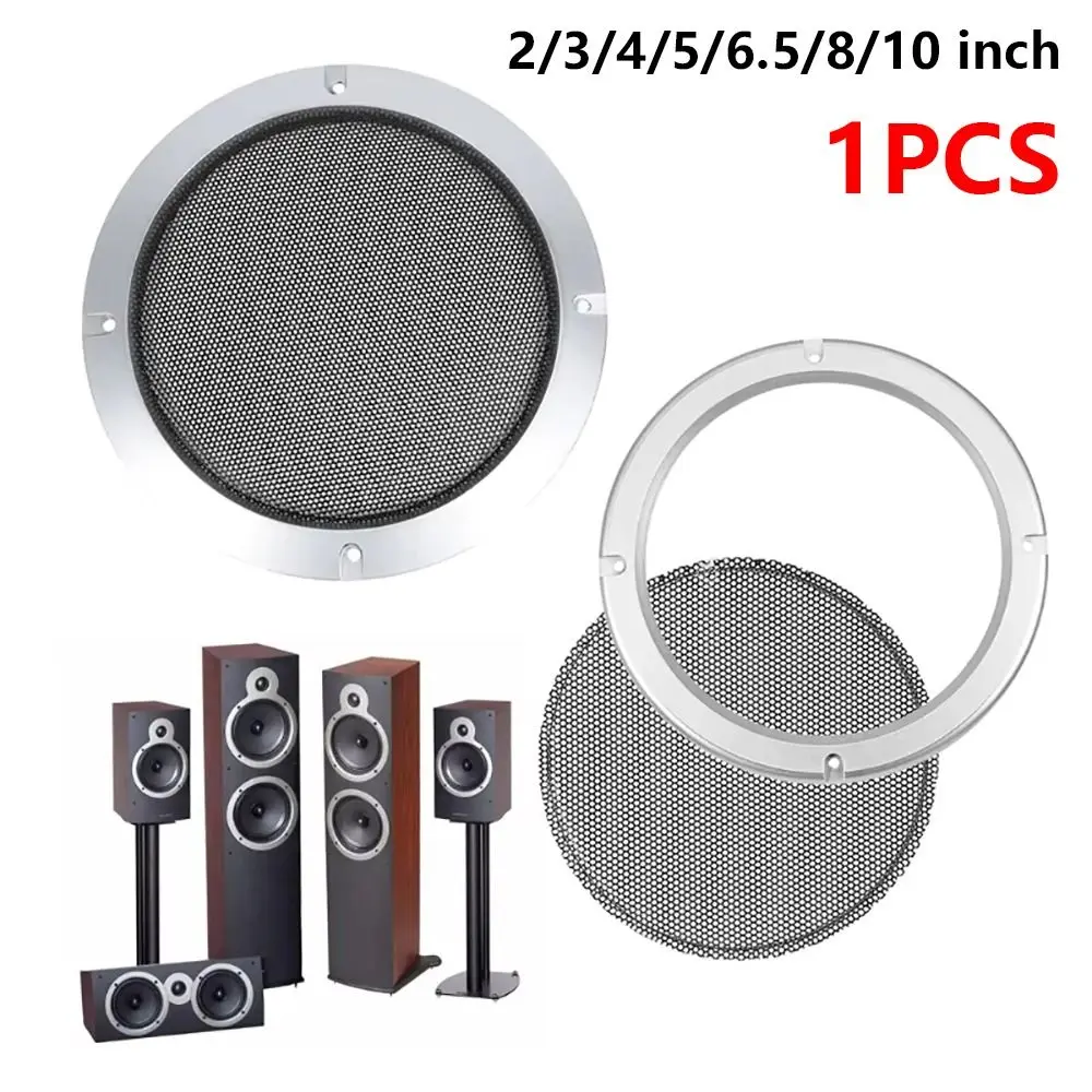 1Pcs 2/3/4/5/6.5/8/10 inch Speaker Net Cover Metal Iron Wire Grilles High-grade Speakers Plastic Frame Enclosure Decorative Mesh