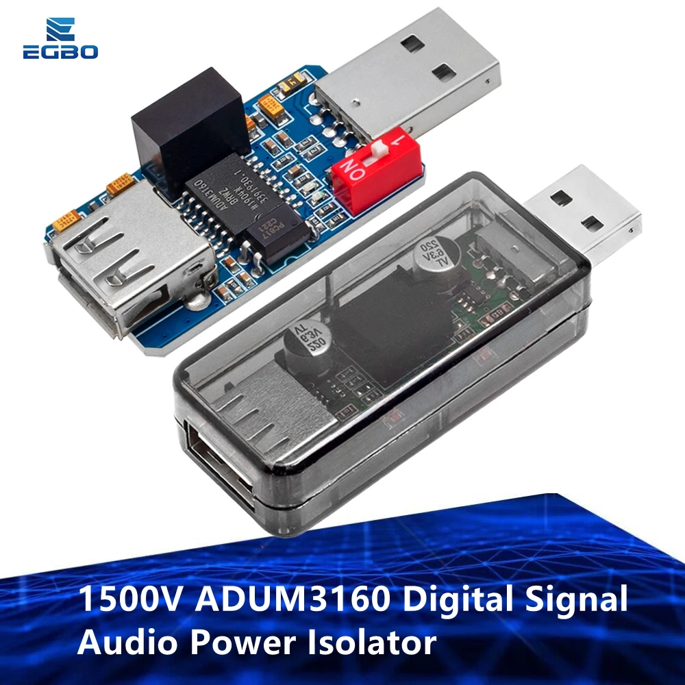 1500V ADUM3160 Digital Signal Audio Power Isolator USB to USB audio signal isolator 12Mbps 1.5Mbps