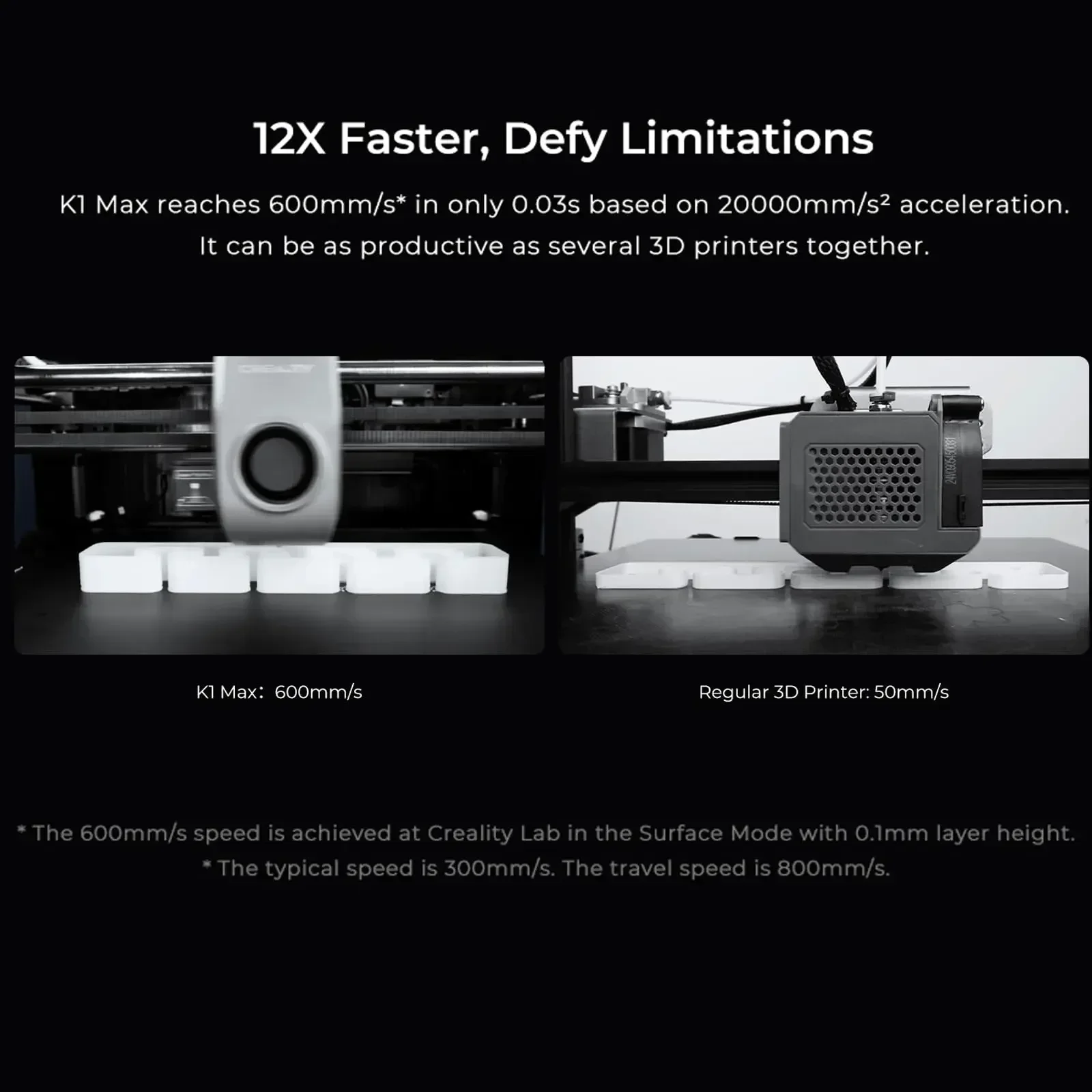 CREALITY K1 Max / K1C 3D Printer 600mm/S Speed PrintING Stable Frame Enclosed Chamber Dual Fan Direct Drive Extruder 3D Printer