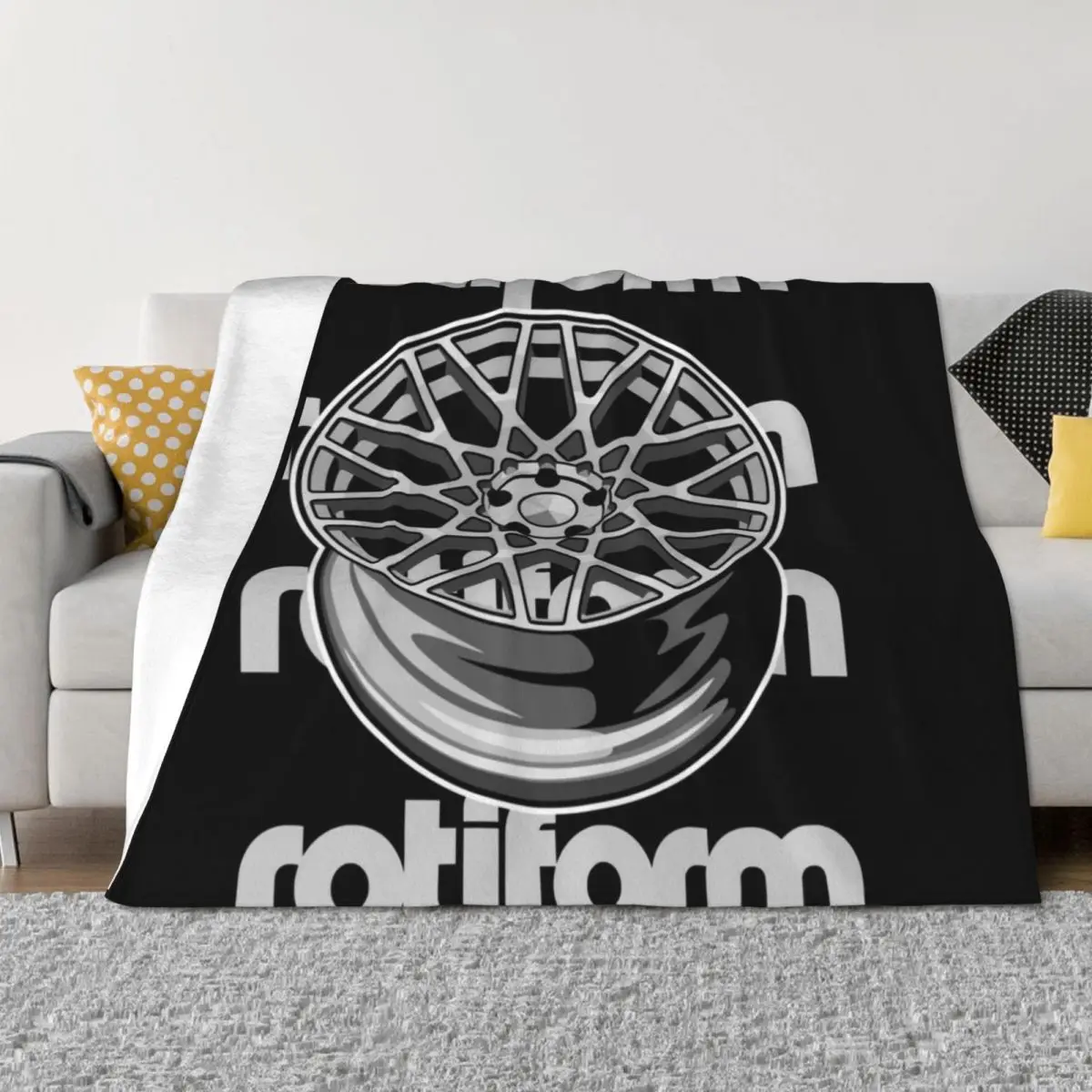

Rotiform Rim racing Wheel Car Throw Blanket Soft Polar Sofa Quilt Blankets