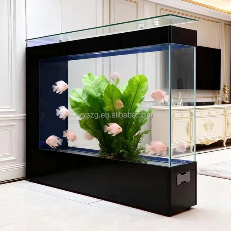 custom.Large Custom Aquarium with Side System, OEM ODM Frame Color Customizable Fish