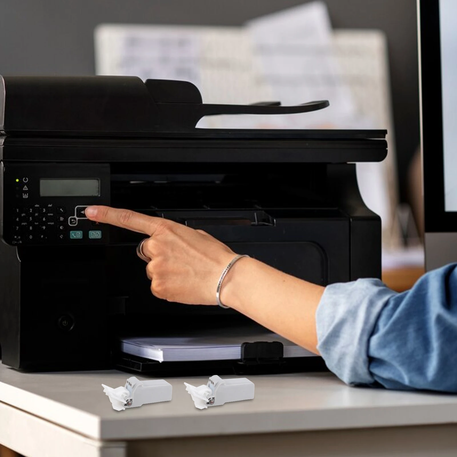 

2Pcs Printer Feeder Hinge Replacement Assembly Paper Tray Hinge Compatible for Canon Mf5940 Mf5960 Mf5980 Mf6180 Mf6640 Smooth