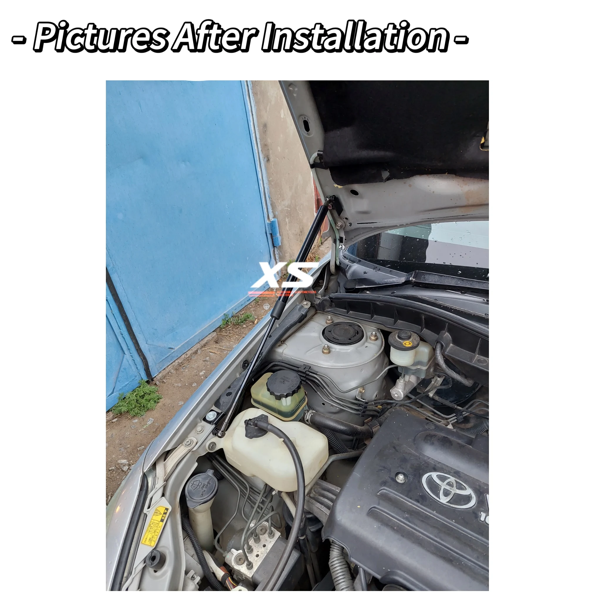 フロントボンネットリフトサポートダンパー,フードストラップ,ショックアブソーバー,ピストンシリンダー,トヨタプレミアムアリオンt240 2001-2007,改造