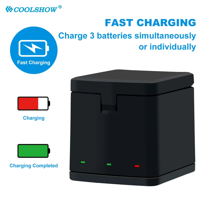 Аккумулятор на 1220 мА · ч для камеры gopro Hero 8 Hero 7 Hero 6 Hero 5 Black