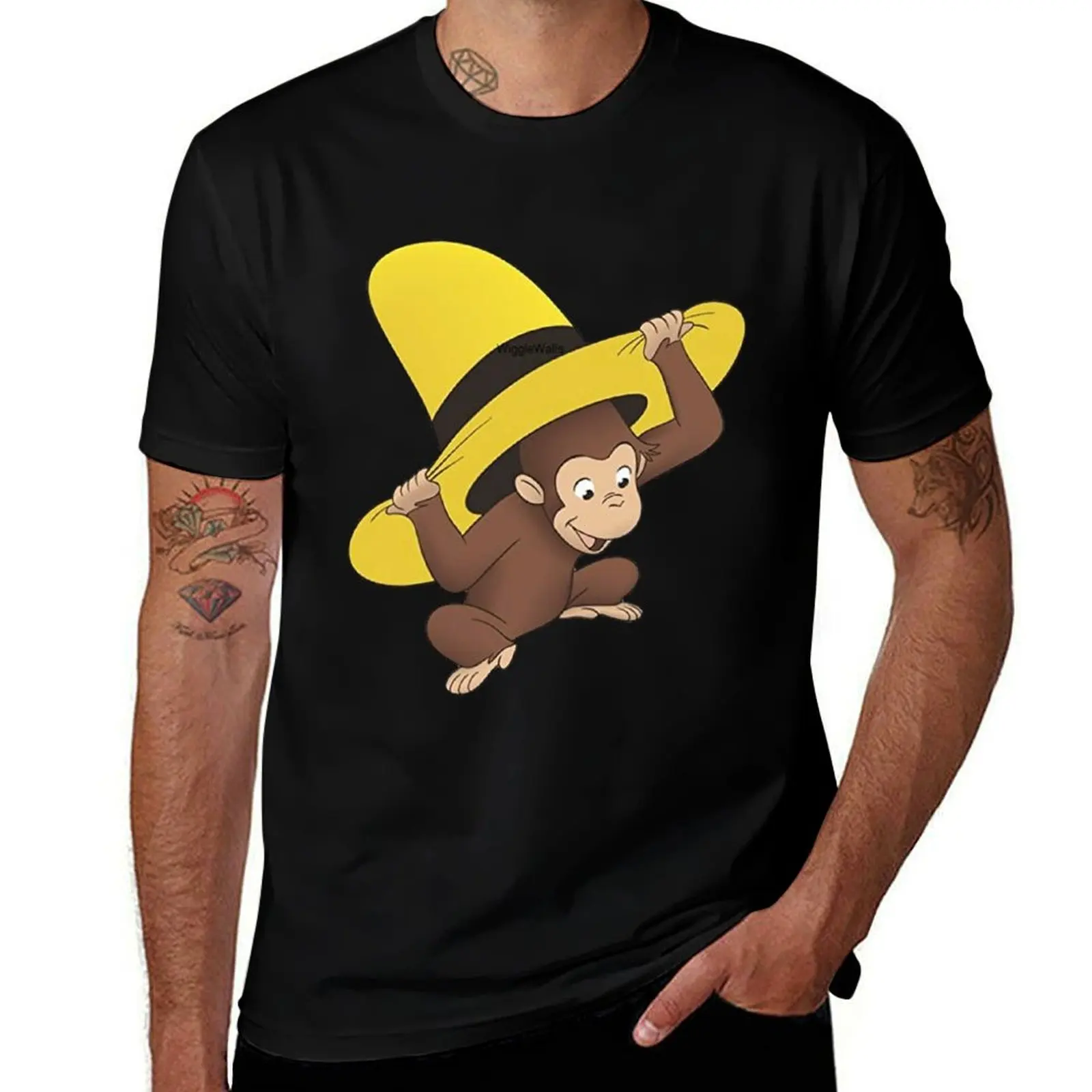 

curious george T-Shirt t shirts for man slim fit t shirts for man cotton