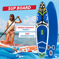 FunWater 350cm Monkey Sup Board Inflatable Surfboard Stand Up Paddle Board Complete Inflatable Sup PaddleBoard with Accessories