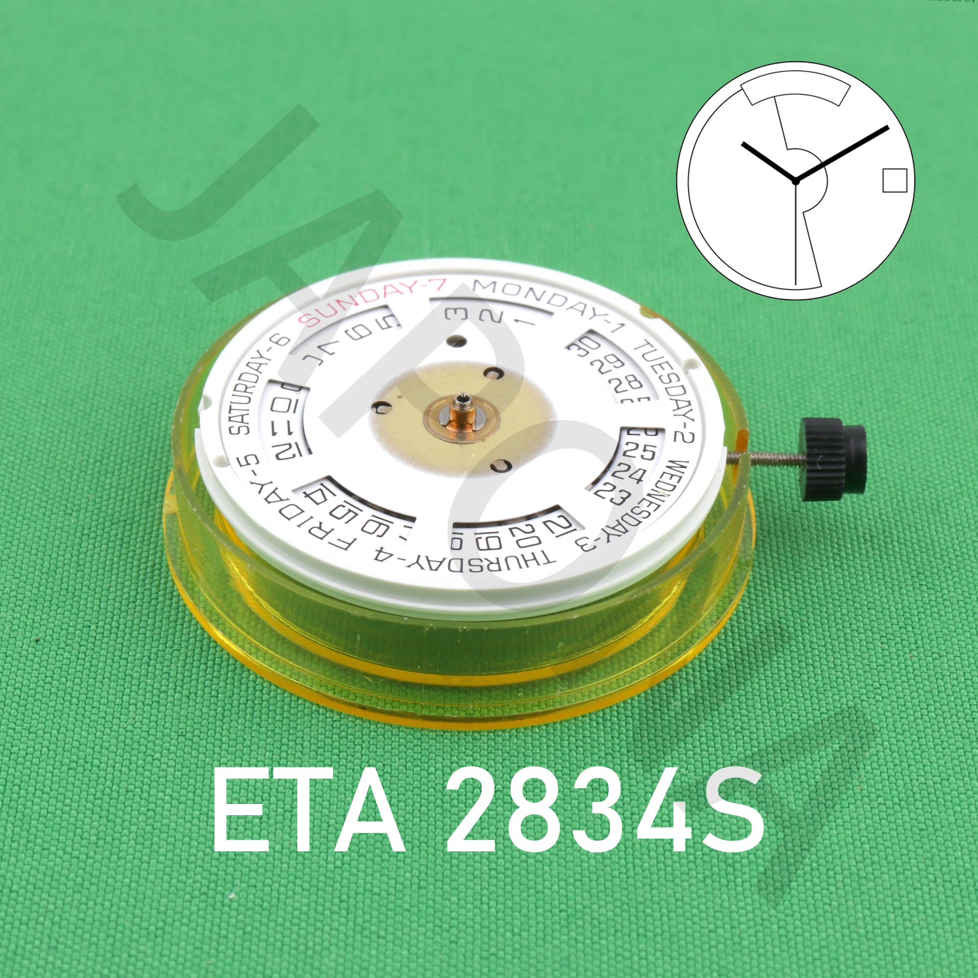 2834 movement ETA 2834-2Silver brand new original mechanical movement  calendar three needle fully automatic movement