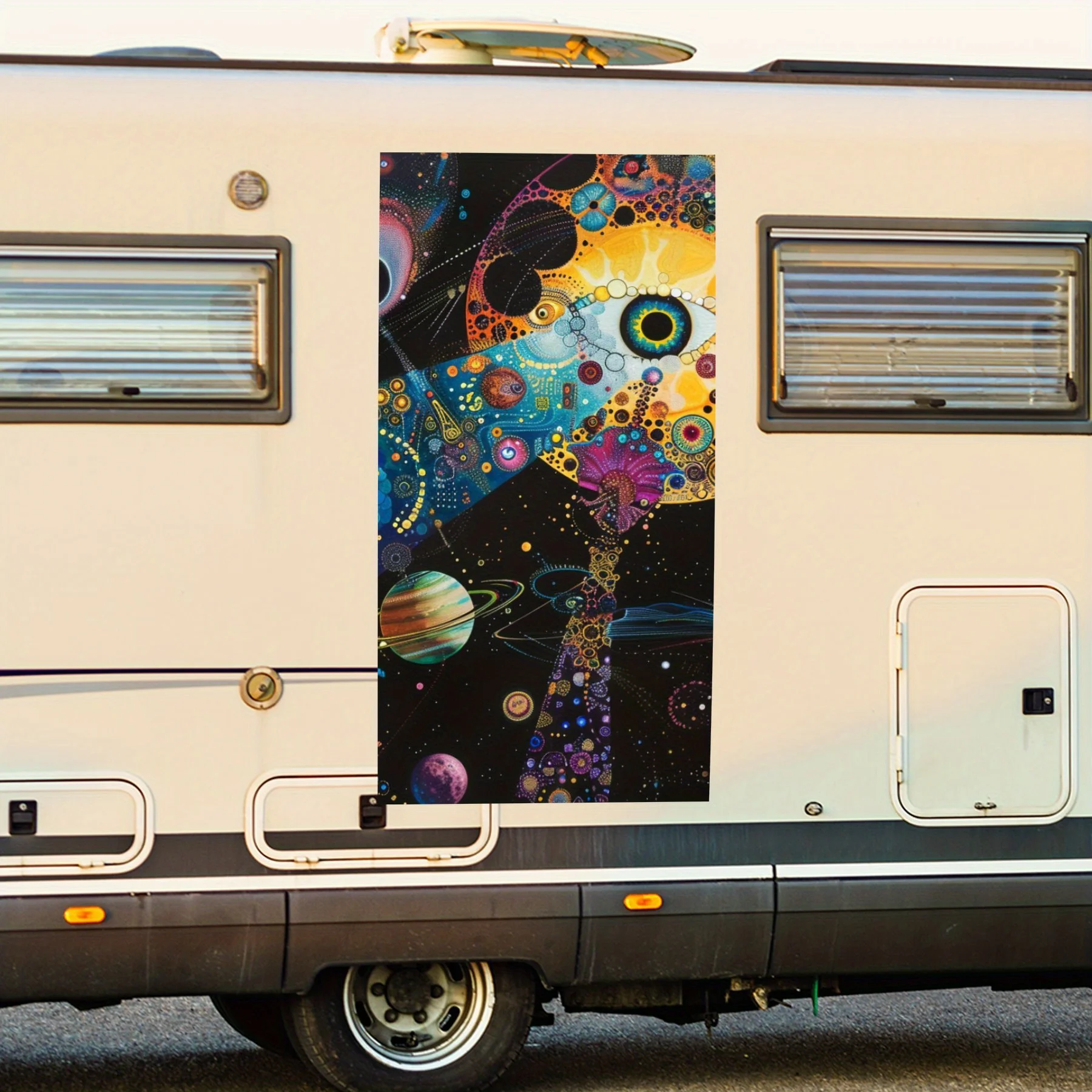 

Fantasy Cosmic Painting,Vinyl Decal for motorhome car door, Waterproof Self-Adhesive Vinyl Stickers, Decoration Protection Autom