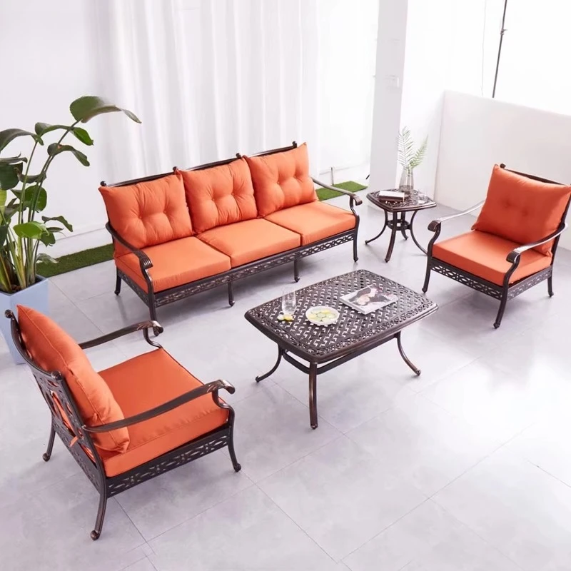 

Garden terrace table and chair combination all-aluminum sofa villa seat leisure sofa five pieces