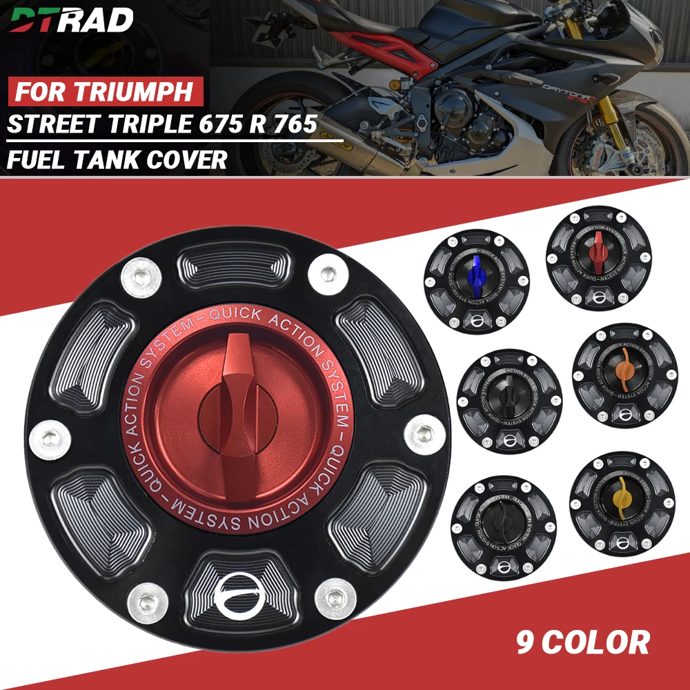 Keyless Quick Release Fuel Tank Cap For Triumph Speed Triple 955I STREET TRIPLE 675/R/765 955Ii 1050 Tiger 800/XC Gas Oil Cover