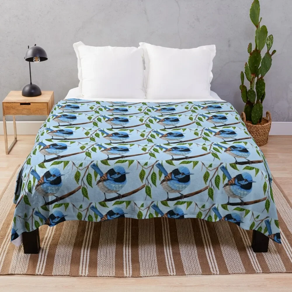 

Fairy Wren Charm Throw Blanket Summer Beddings Moving Flannels Blankets