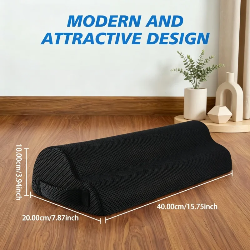 

Memory Foam Under Desk Footrest, Comfortable Leg Elevation Pillow for Home Office, Gaming Setup and All-Day Desk Comfort