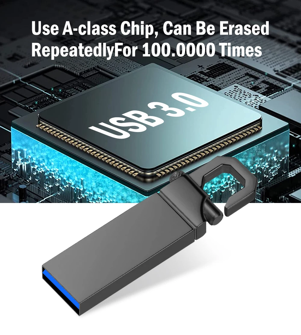 แฟลชไดรฟ์ USB 3.0 ความเร็วสูง พิมพ์โลโก้ได้ตามต้องการ จำนวน 10/20/50 ชิ้น  ความจุ 4GB 8GB 16GB 32GB 64GB ของขวัญ